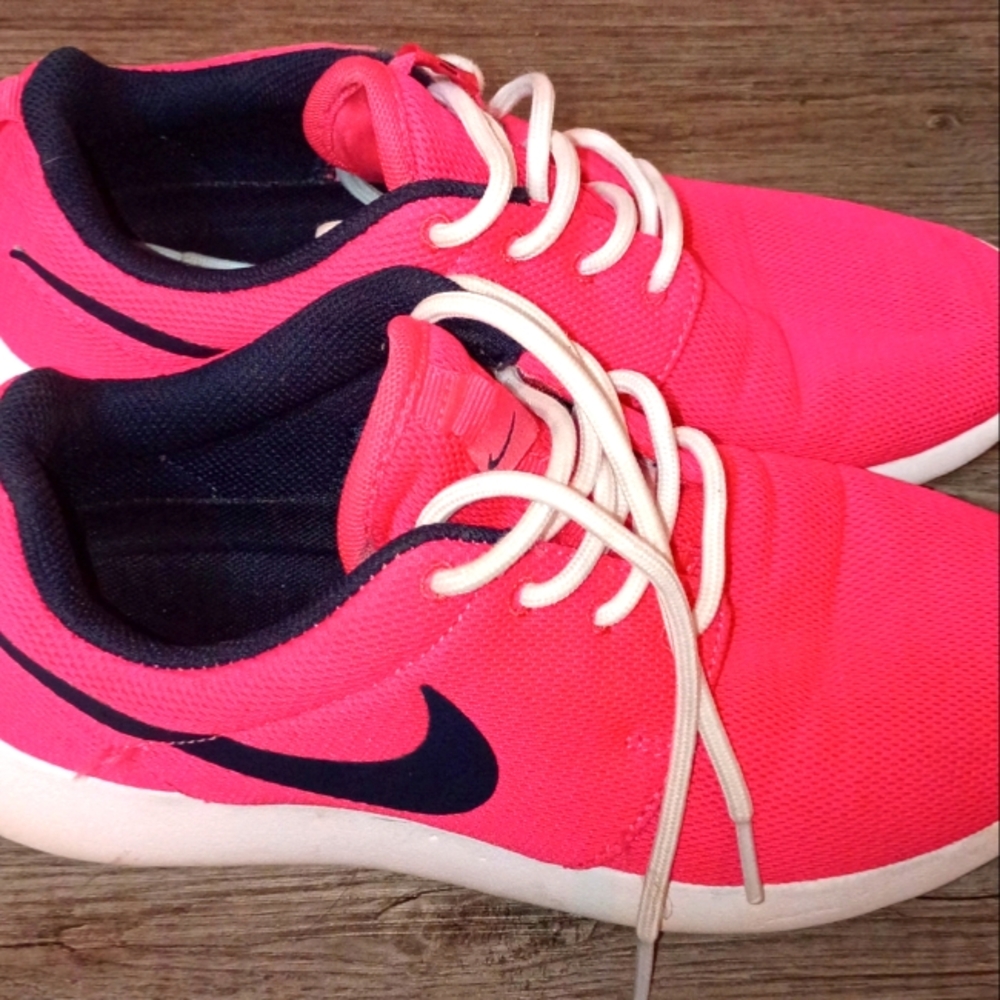 Pink and Navy Nike Roshe Shoes